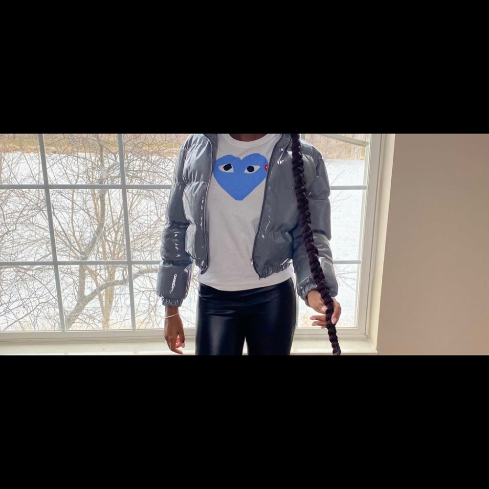 Grey bubble coat